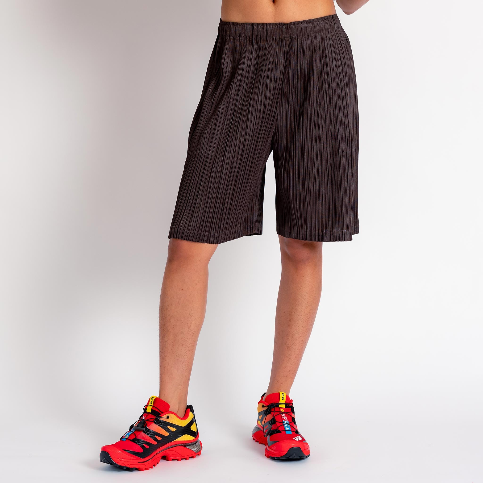 Pleats Please - Mar - Thicker Bottoms Shorts - Black | available at LCD