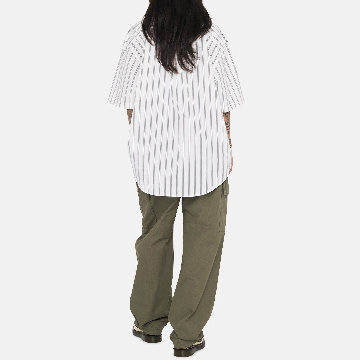 Stussy - Boxy Striped SS Shirt - Off White Stripe | available at LCD