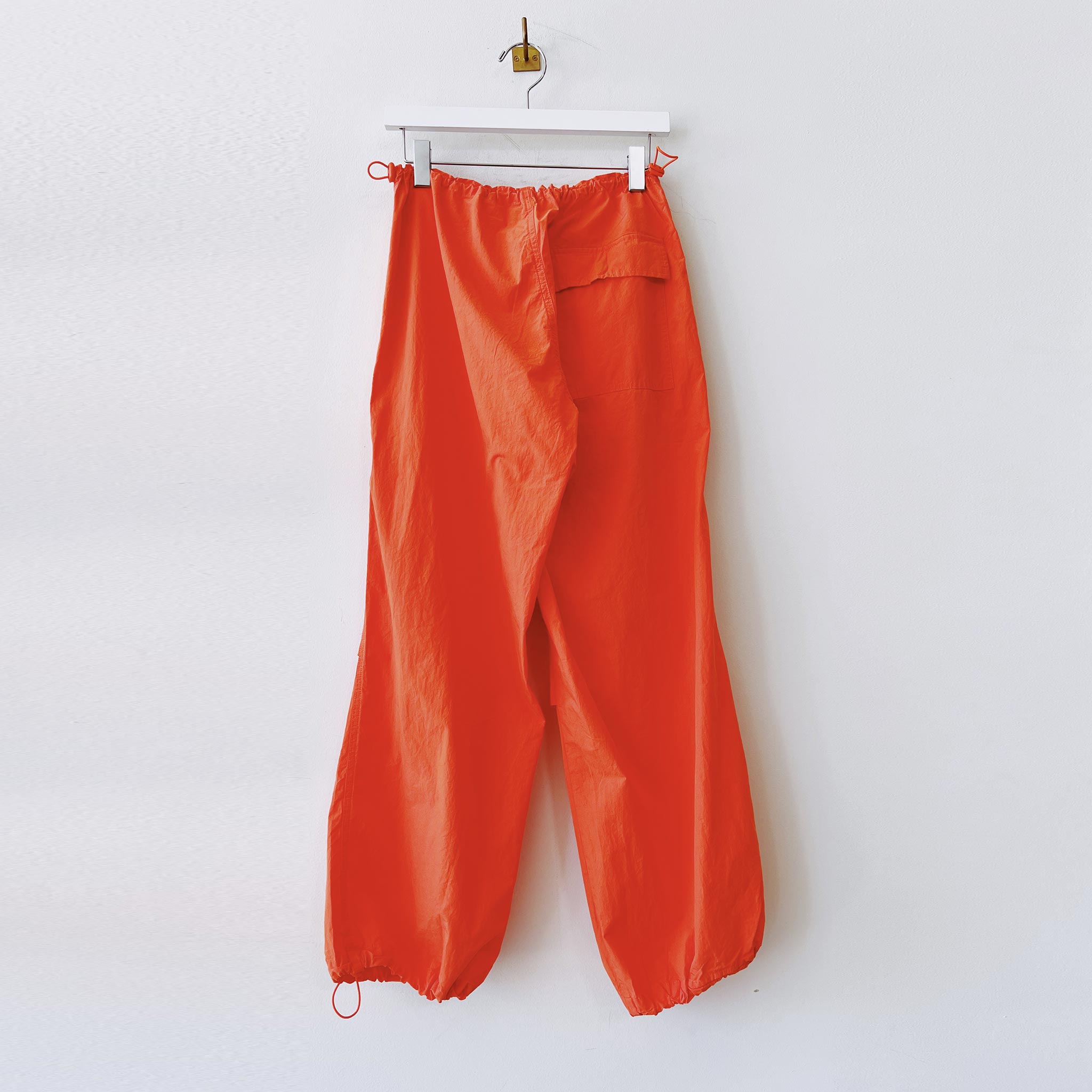 High Rise Parachute Cargo Pants - Orange