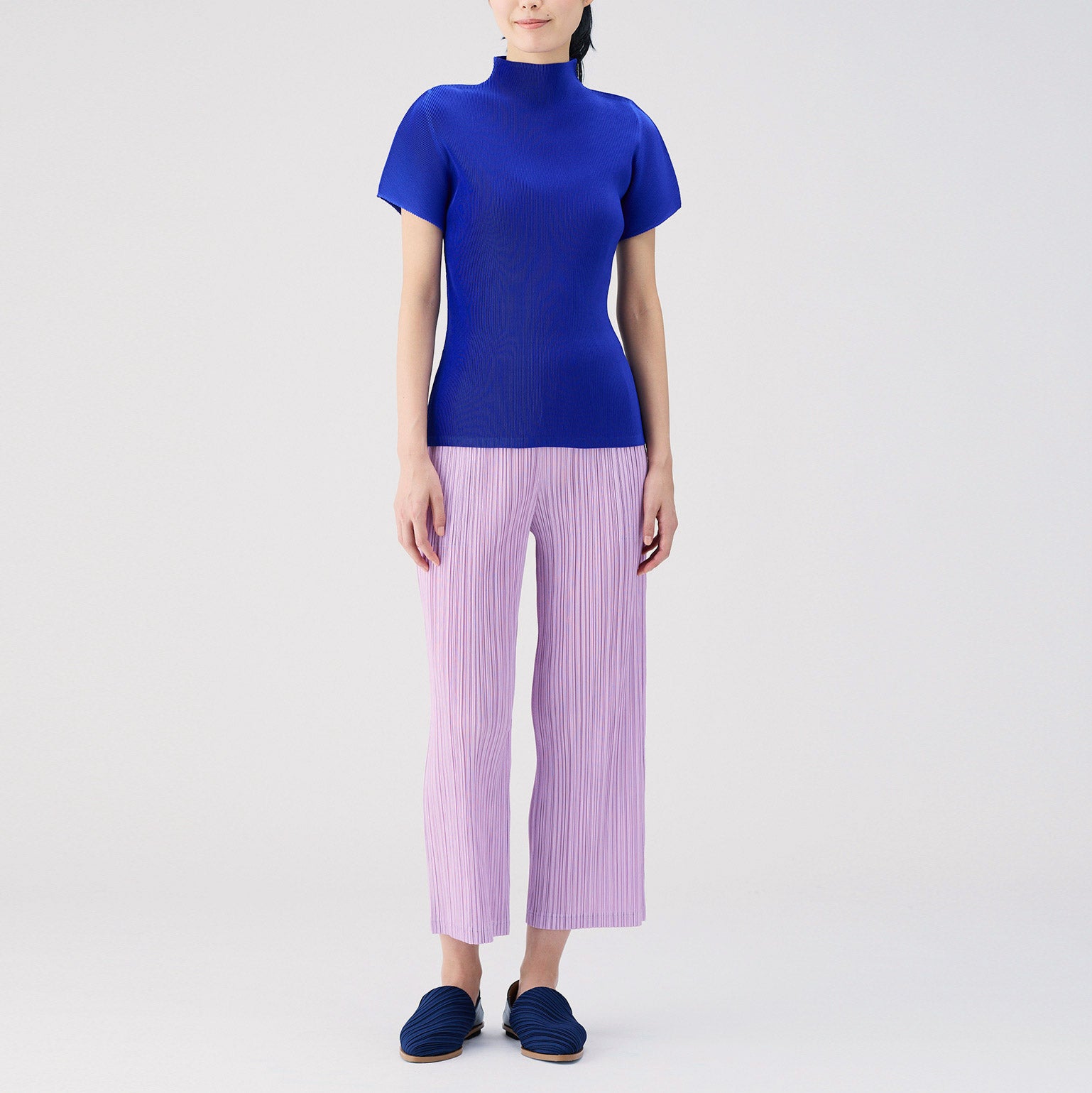 Pleats Please - Thicker Bottoms Pants - Pink Purple | available at LCD