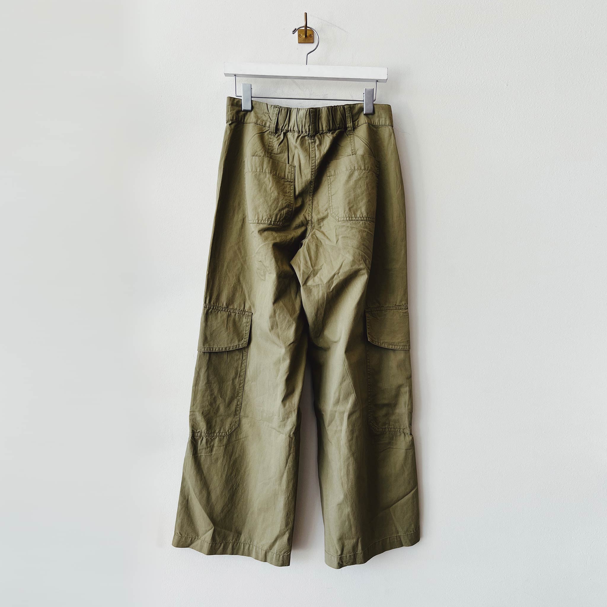 Misc Etc - Wide Leg Cargo Pant - Martini Olive | available at LCD
