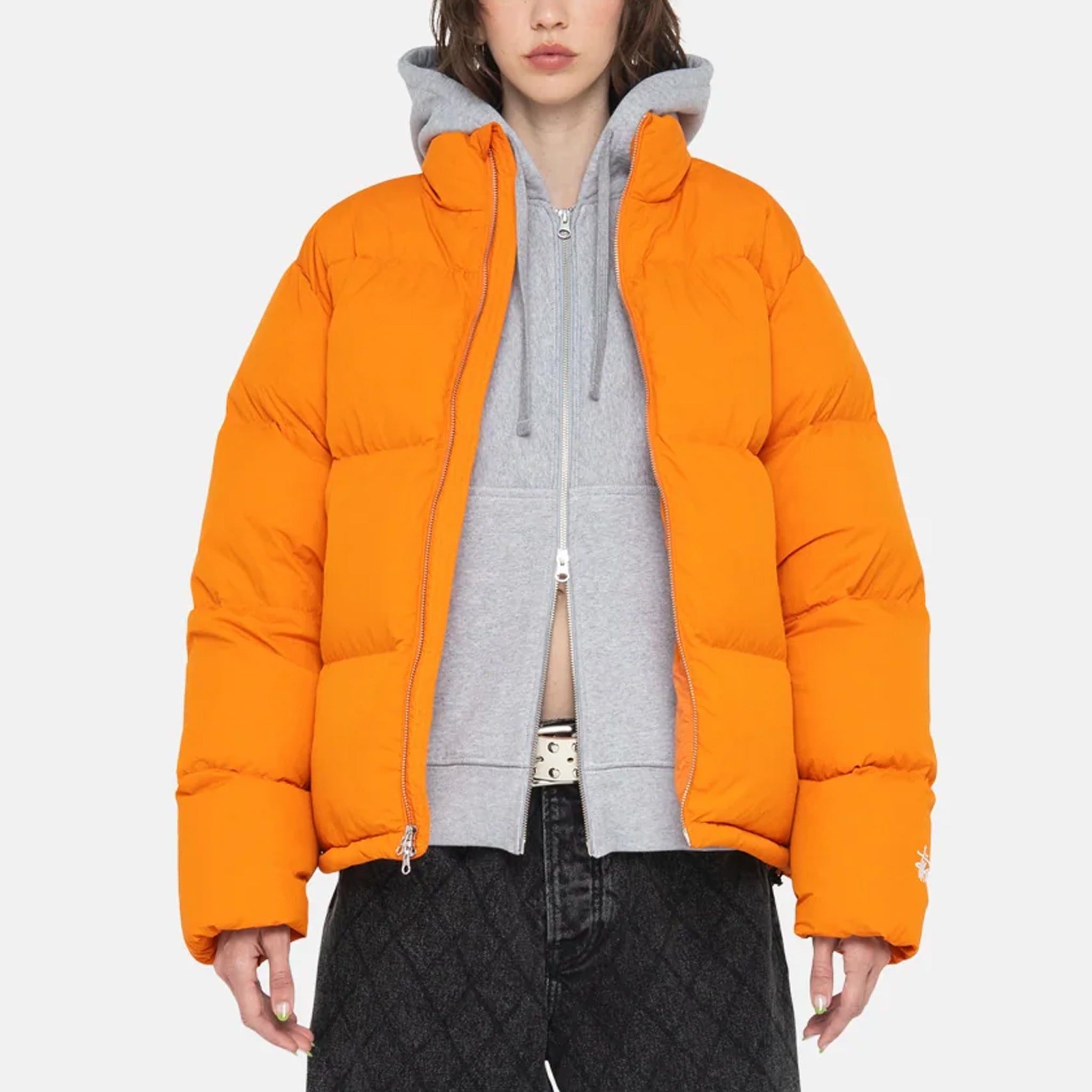 Stussy - Nylon Down Puffer - Orange | available at LCD