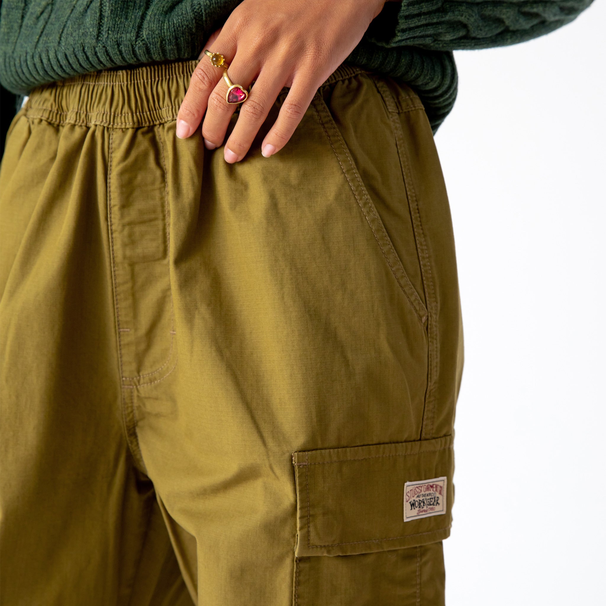 Ripstop Cargo Beach Pant - Lizard